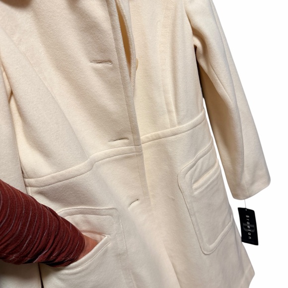 Braetan Cream Wool Blend Coat  – Classic Warm Winter Dress Coat L - Picture 7 of 10